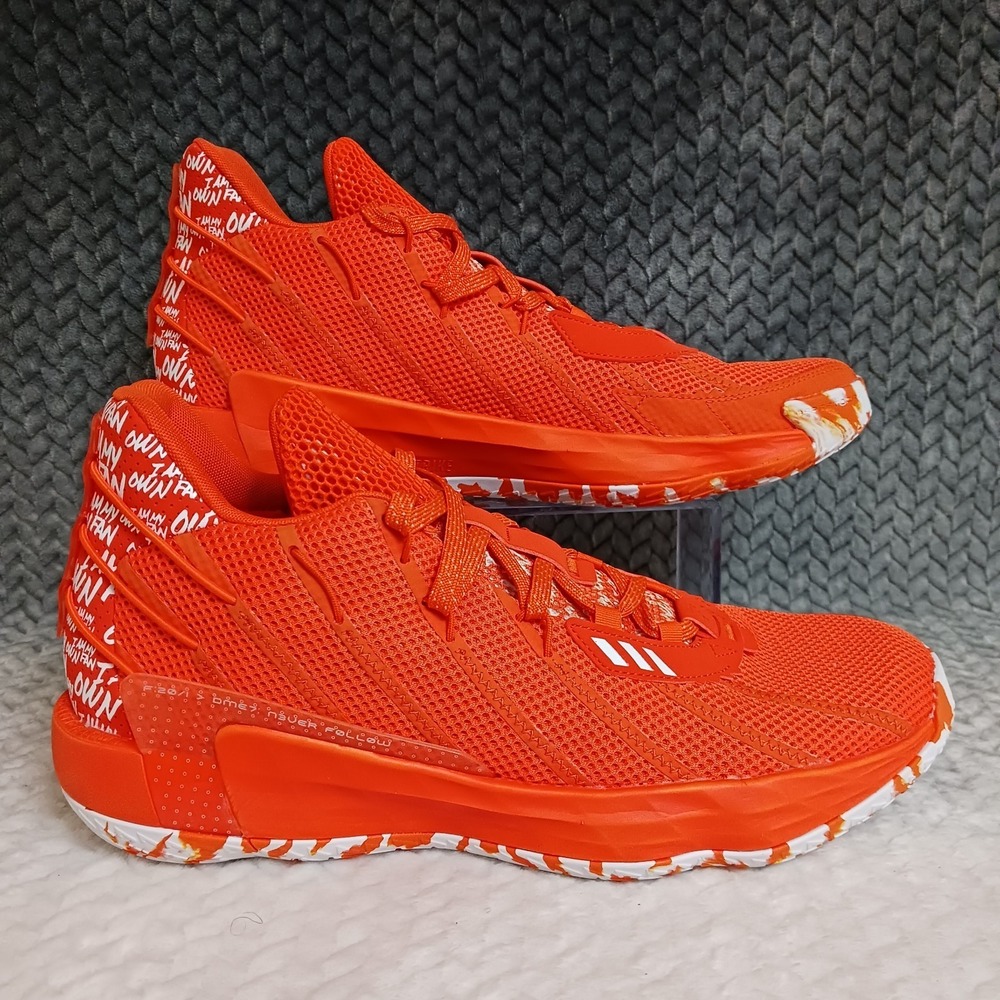 Adidas Dame 7 I Am My Own Fan Men's Basketball Shoes Orange FY4241 Size 14